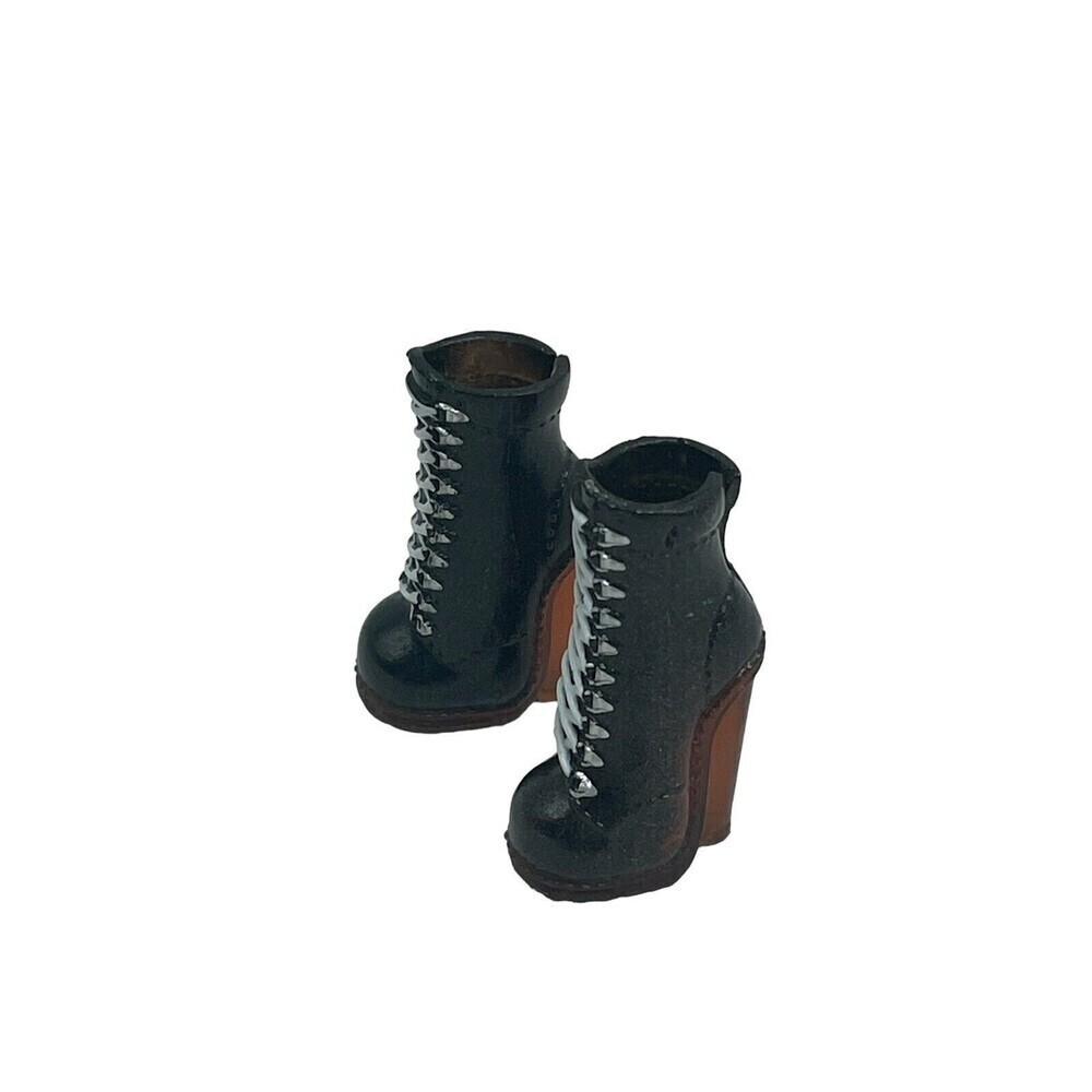 Barbie Doll Modern Lace Up Squishy Textured Boots RARE